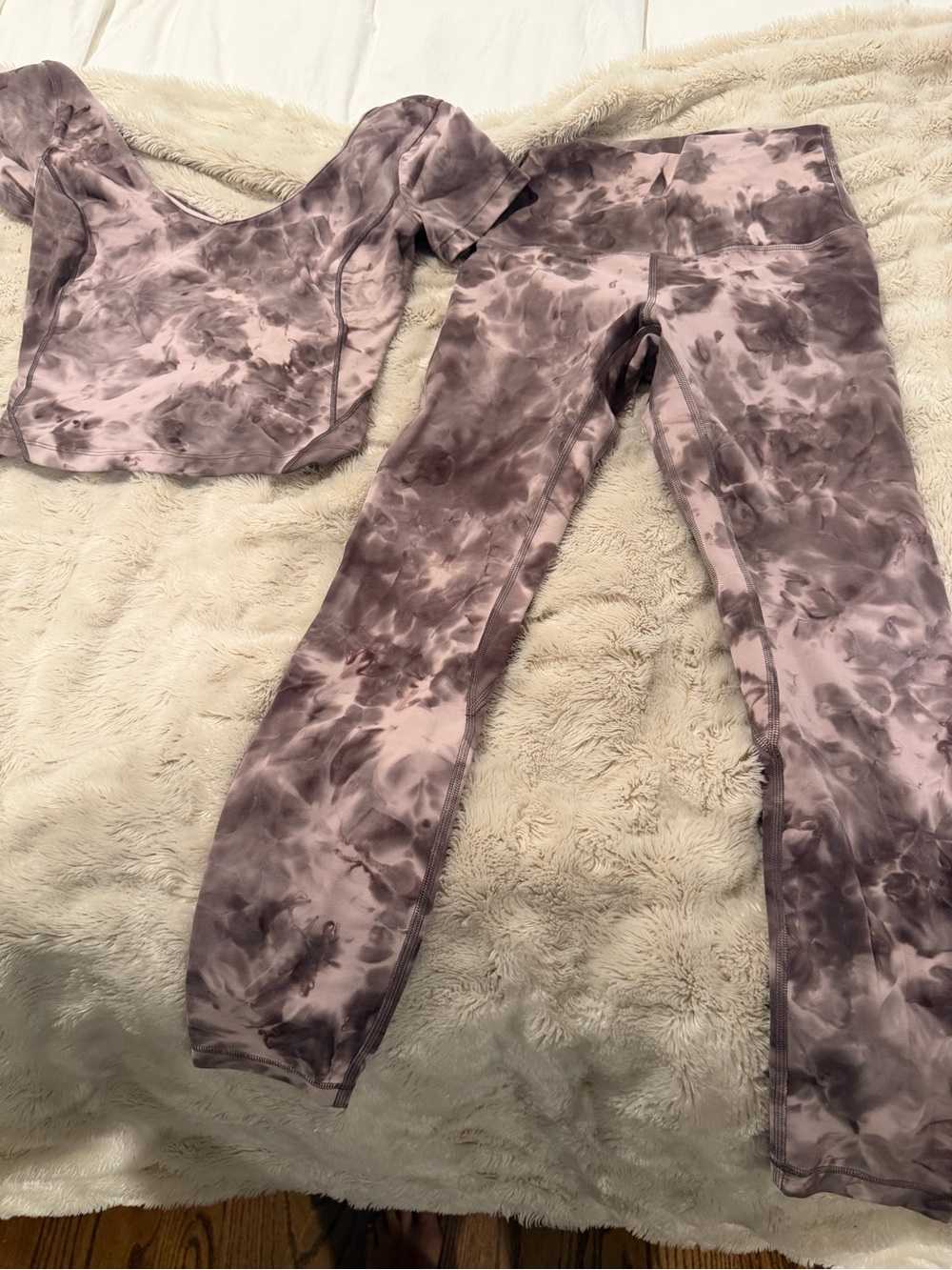 lululemon athletica Dusty Mauve Tie-Dye High-Rise Leggings Set
